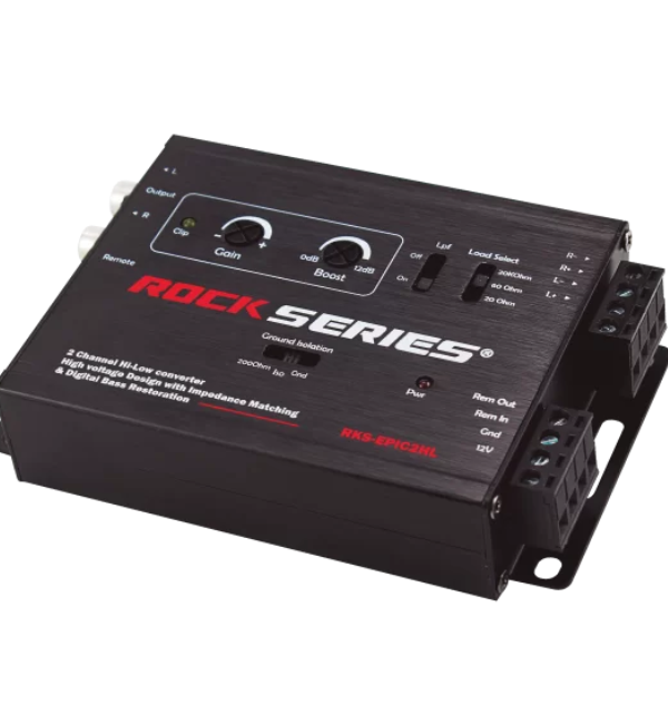 CONVERTIDOR DE ALTA-BAJA DE 2 CANALES CON SELECTOR DE IMPEDANCIA Y RESTAURADOR DIGITAL DE BAJOS - RKS-EPIC2HL