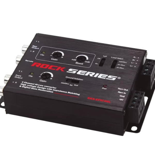 CONVERTIDOR DE ALTA-BAJA DE 4 CANALES CON SELECTOR DE IMPEDANCIA Y RESTAURADOR DIGITAL DE BAJOS - RKS-EPIC4HL